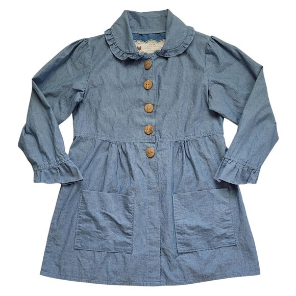 Farmhouse Frocks Tops - Farmhouse Frocks Chambray Button-Front Tunic Size Small